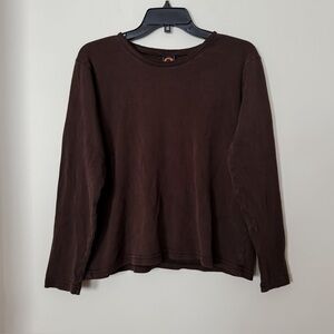 Women’s Ojai Brown Long Sleeve Casual Tee
